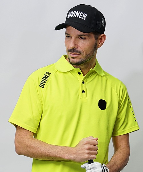 DIVINER GOLF】 袖プリントラグランポロシャツ メンズ ゴルフ