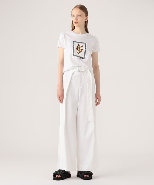 caban（キャバン）の「スビンコットン ビンテージフラワーエンブロイダリーTシャツ（Tシャツ/カットソー・レディース・ブラック系その他/ホワイト系その他・FREE）」の3枚目の写真