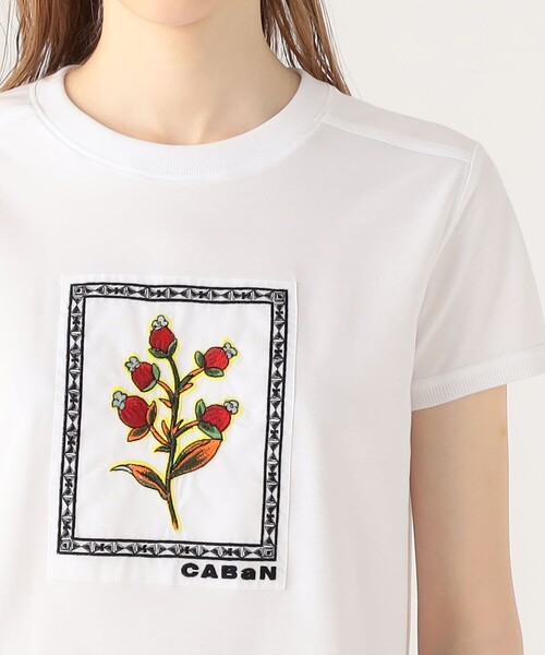 caban（キャバン）の「スビンコットン ビンテージフラワーエンブロイダリーTシャツ（Tシャツ/カットソー・レディース・ブラック系その他/ホワイト系その他・FREE）」の7枚目の写真