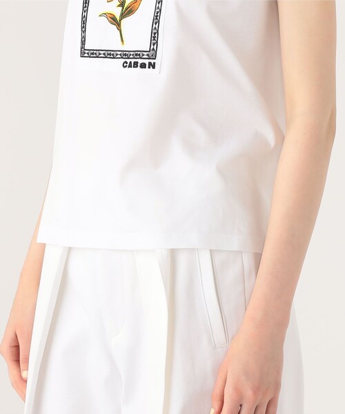 caban（キャバン）の「スビンコットン ビンテージフラワーエンブロイダリーTシャツ（Tシャツ/カットソー・レディース・ブラック系その他/ホワイト系その他・FREE）」の10枚目の写真