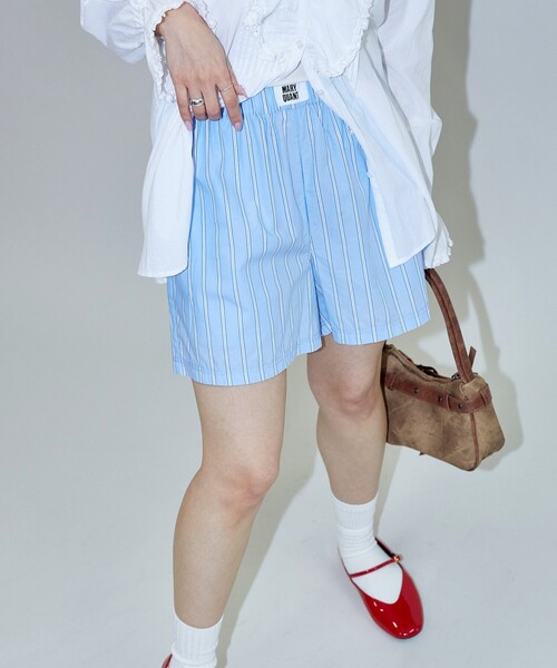 PUBLUX（パブリュクス）の「MARY QUANT × PUBLUX/マリークワント ロゴネーム付き イージーショートパンツ　限定展開（その他パンツ・レディース・ネイビー/ブルー/ブラック・ﾌﾘ-）」の9枚目の写真