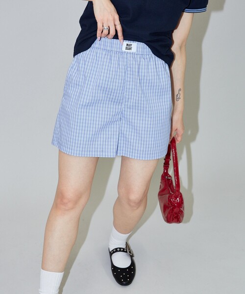 PUBLUX（パブリュクス）の「MARY QUANT × PUBLUX/マリークワント ロゴネーム付き イージーショートパンツ　限定展開（その他パンツ・レディース・ネイビー/ブルー/ブラック・ﾌﾘ-）」の21枚目の写真