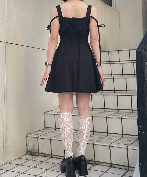 NOMAE（ノーマエ）の「アームリボン2wayミニワンピース（ワンピース・レディース・ブルー系その他/ブラック/グレー/ブラック系その他・FREE）」の22枚目の写真