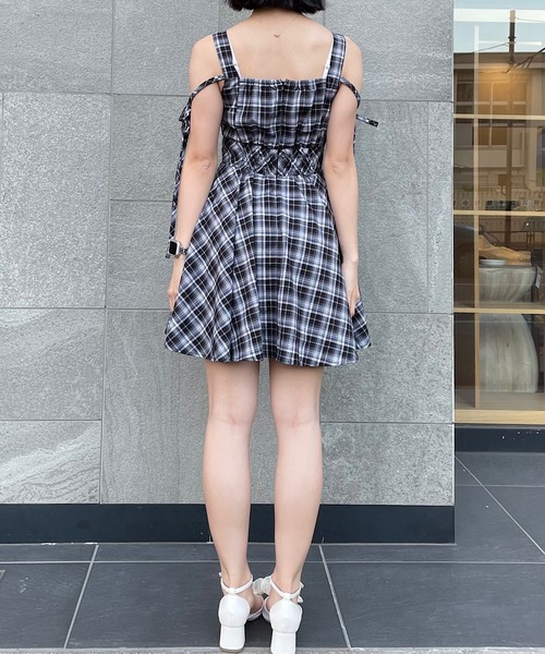 NOMAE（ノーマエ）の「アームリボン2wayミニワンピース（ワンピース・レディース・ブルー系その他/ブラック/グレー/ブラック系その他・FREE）」の16枚目の写真