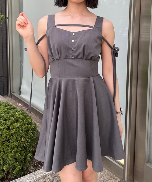 セール】アームリボン2wayミニワンピース（ワンピース）｜NOMAE