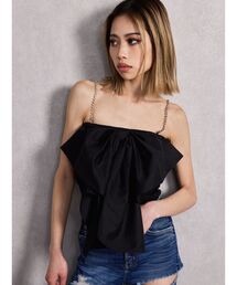 GYDA | ビジューストーンストラップ2WAYリボンブラウス(シャツ/ブラウス)