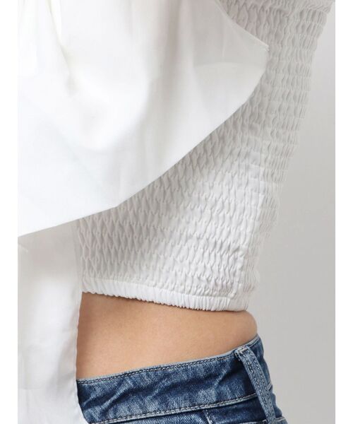 GYDA（ジェイダ）の「ビジューストーンストラップ2WAYリボンブラウス（シャツ/ブラウス・レディース・オフホワイト/ブラック・FREE）」の12枚目の写真