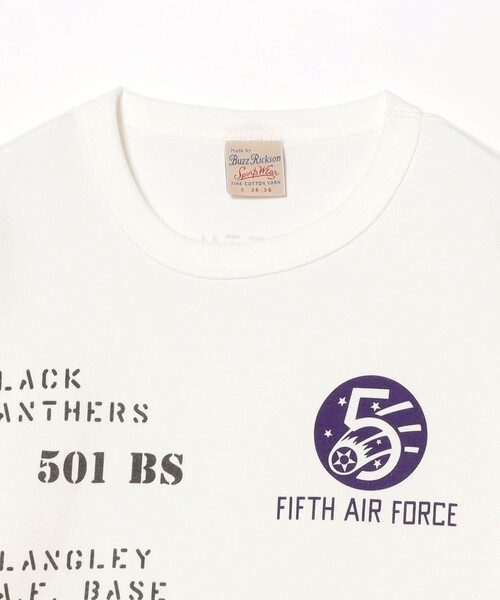 Buzz Rickson's（バズリクソンズ）の「BUZZ RICKSON’S / AIR FORCE T-SHIRT（Tシャツ/カットソー・レディース・ホワイト・SMALL）」の3枚目の写真