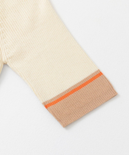 SENSE OF PLACE by URBAN RESEARCH（センスオブプレイスバイアーバンリサーチ）の「スクエアネックバイカラーコンパクトセーター（ニット/セーター・レディース・ブラック/グリーン/アイボリー・ONE）」の9枚目の写真