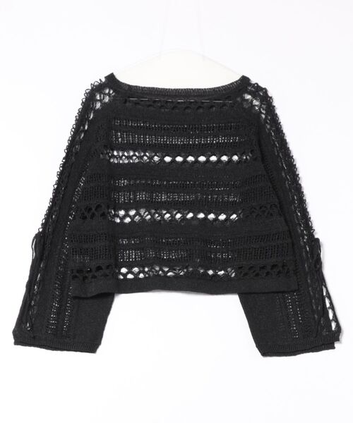 DRESSLAVE（ドレスレイブ）の「paper yarn hole knit(ペーパーヤーンホールニット)（ニット/セーター・レディース・ブルー/ブラック/ホワイト・38）」の21枚目の写真