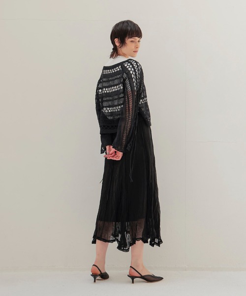 DRESSLAVE（ドレスレイブ）の「paper yarn hole knit(ペーパーヤーンホールニット)（ニット/セーター・レディース・ブルー/ブラック/ホワイト・38）」の5枚目の写真