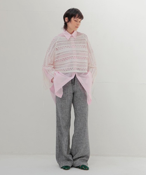 DRESSLAVE（ドレスレイブ）の「paper yarn hole knit(ペーパーヤーンホールニット)（ニット/セーター・レディース・ブルー/ブラック/ホワイト・38）」の9枚目の写真