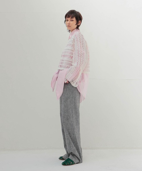 DRESSLAVE（ドレスレイブ）の「paper yarn hole knit(ペーパーヤーンホールニット)（ニット/セーター・レディース・ブルー/ブラック/ホワイト・38）」の10枚目の写真