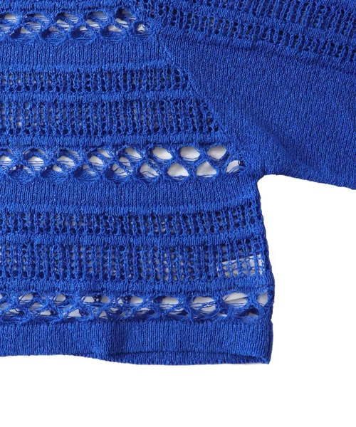 DRESSLAVE（ドレスレイブ）の「paper yarn hole knit(ペーパーヤーンホールニット)（ニット/セーター・レディース・ブルー/ブラック/ホワイト・38）」の16枚目の写真