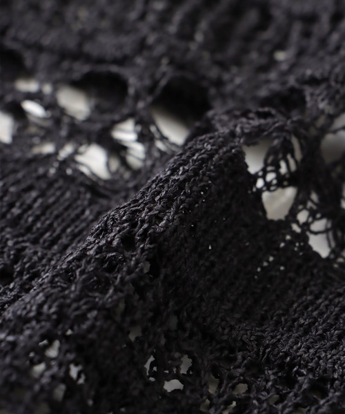 DRESSLAVE（ドレスレイブ）の「paper yarn hole knit(ペーパーヤーンホールニット)（ニット/セーター・レディース・ブルー/ブラック/ホワイト・38）」の18枚目の写真