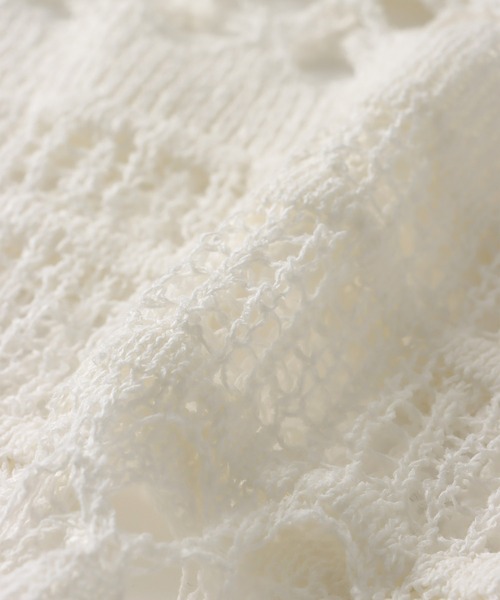 DRESSLAVE（ドレスレイブ）の「paper yarn hole knit(ペーパーヤーンホールニット)（ニット/セーター・レディース・ブルー/ブラック/ホワイト・38）」の19枚目の写真