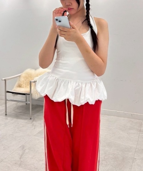 ipugo(イプゴ)の「ipugo/イプゴ バルーンホルダーネック タンクトップ 秋物 秋服 2026年秋冬(タンクトップ・レディース・ホワイト/ブラック・FREE)」の8枚目の写真