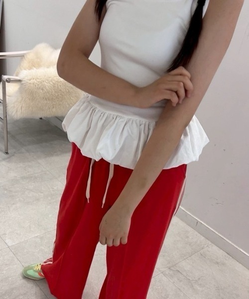 ipugo(イプゴ)の「ipugo/イプゴ バルーンホルダーネック タンクトップ 秋物 秋服 2026年秋冬(タンクトップ・レディース・ホワイト/ブラック・FREE)」の9枚目の写真