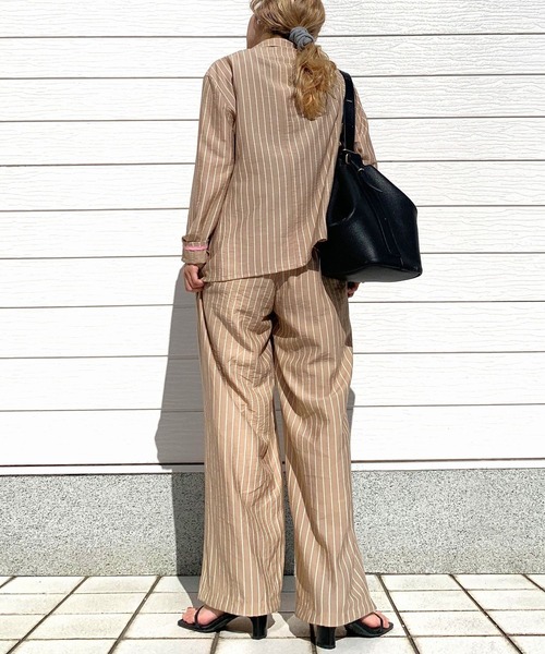 Q（キュー）の「裾ドロストストレートパンツ（その他パンツ・レディース・ベージュ系その他/チャコールグレー・MEDIUM）」の16枚目の写真