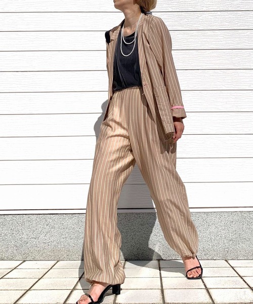 Q（キュー）の「裾ドロストストレートパンツ（その他パンツ・レディース・ベージュ系その他/チャコールグレー・MEDIUM）」の14枚目の写真