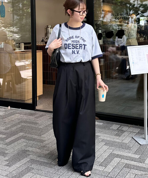 DISCOAT(ディスコート)の「【ユニセックス】アソートロゴプリントリンガーTシャツ(Tシャツ/カットソー・レディース・チャコールグレー/ライトグレー/ベージュ・SMALL/MEDIUM)」の16枚目の写真
