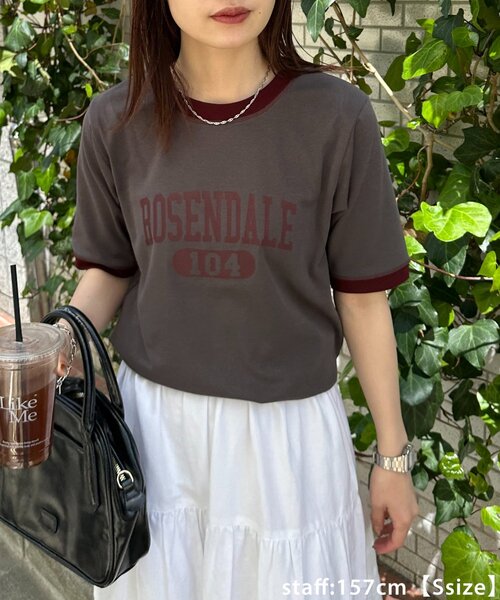 DISCOAT(ディスコート)の「【ユニセックス】アソートロゴプリントリンガーTシャツ(Tシャツ/カットソー・レディース・チャコールグレー/ライトグレー/ベージュ・SMALL/MEDIUM)」の19枚目の写真