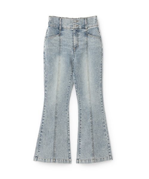 セール】【接触冷感/ひんやり】スタイルアップフレアデニム（デニム