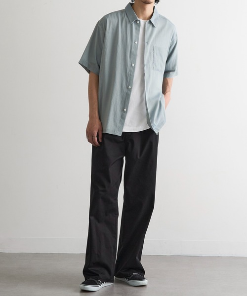 MAGASIN DE MODE Brew(マガジンデモードブリュー)の「【MAGASIN DE MODE Brew】強撚シャンブレー半袖シャツ MNY(シャツ/ブラウス・メンズ・グレー/アイボリー/カーキ/ネイビー・M/L/2L)」の16枚目の写真