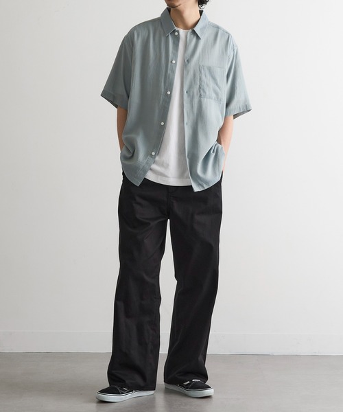 MAGASIN DE MODE Brew(マガジンデモードブリュー)の「【MAGASIN DE MODE Brew】強撚シャンブレー半袖シャツ MNY(シャツ/ブラウス・メンズ・グレー/アイボリー/カーキ/ネイビー・M/L/2L)」の17枚目の写真