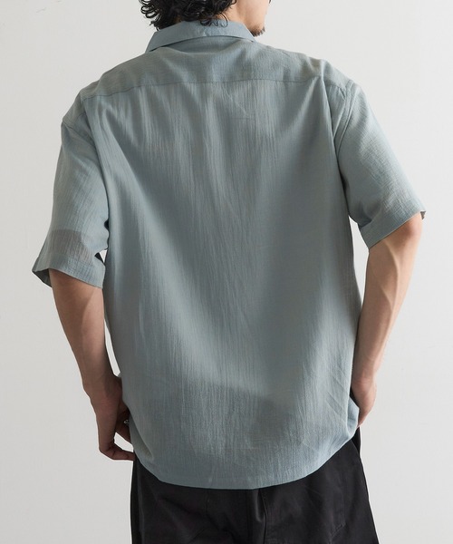 MAGASIN DE MODE Brew(マガジンデモードブリュー)の「【MAGASIN DE MODE Brew】強撚シャンブレー半袖シャツ MNY(シャツ/ブラウス・メンズ・グレー/アイボリー/カーキ/ネイビー・M/L/2L)」の15枚目の写真
