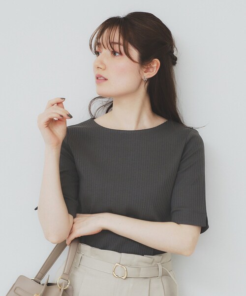 Rashik tシャツ ボートネックトップス レディース : ZOZOTOWN