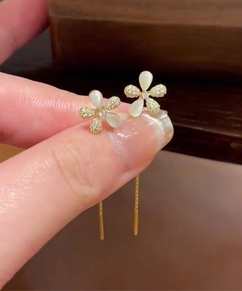 IU着用★安心国内発送【WING BLING】14k post ROSEMARY ピアス 即納】ローズガーデンピアッシング(5 set) 韓国アクセサリー