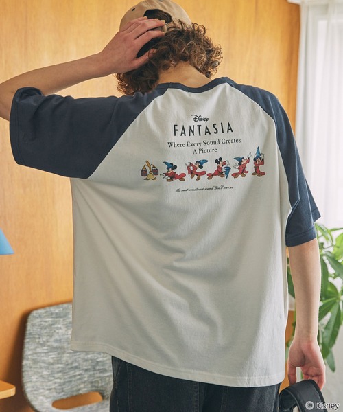 Disney Fantasia Mickey Mouse Tシャツ ディズニー DISNEY FANTASIA】 ビッグフロント プリントTシャツ/ディズニー