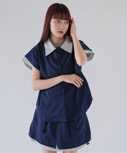 Uenui（ウニュイ）の「【 cunii 】 ユーティリティ カジュアル セットアップ（その他トップス・レディース・ベージュ/ネイビー・FREE）」の2枚目の写真