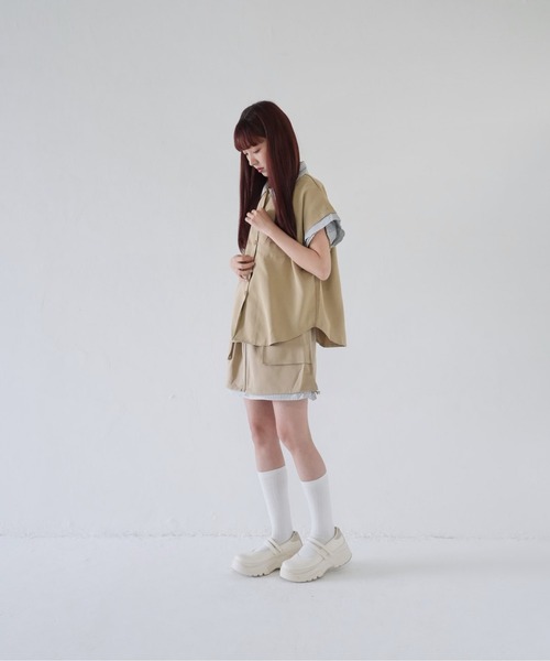 Uenui（ウニュイ）の「【 cunii 】 ユーティリティ カジュアル セットアップ（その他トップス・レディース・ベージュ/ネイビー・FREE）」の7枚目の写真