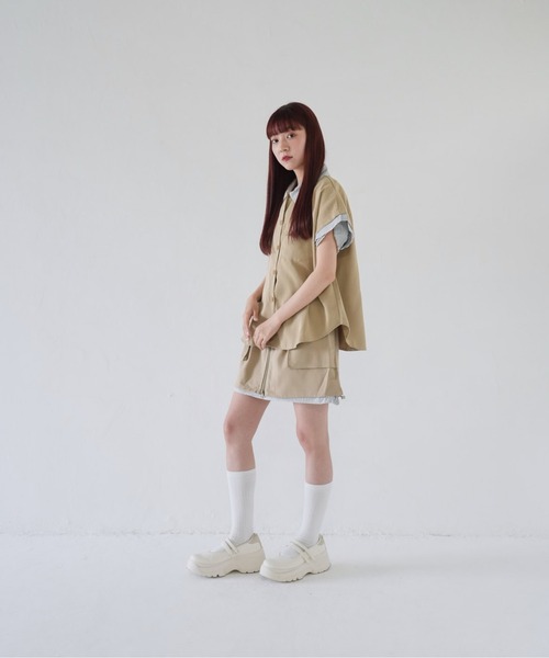 Uenui（ウニュイ）の「【 cunii 】 ユーティリティ カジュアル セットアップ（その他トップス・レディース・ベージュ/ネイビー・FREE）」の9枚目の写真