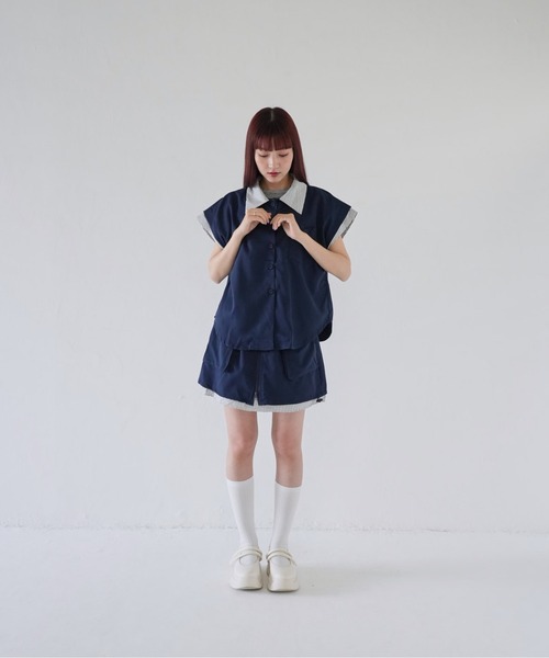 Uenui（ウニュイ）の「【 cunii 】 ユーティリティ カジュアル セットアップ（その他トップス・レディース・ベージュ/ネイビー・FREE）」の6枚目の写真