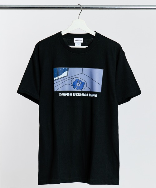 THE BAREFOOT(ベアフット)の「【冬眠できないクマ】クマくんTシャツ WNI(Tシャツ/カットソー・レディース・ホワイト/オフホワイト/ブラック系その他/ブラック・FREE)」の1枚目の写真
