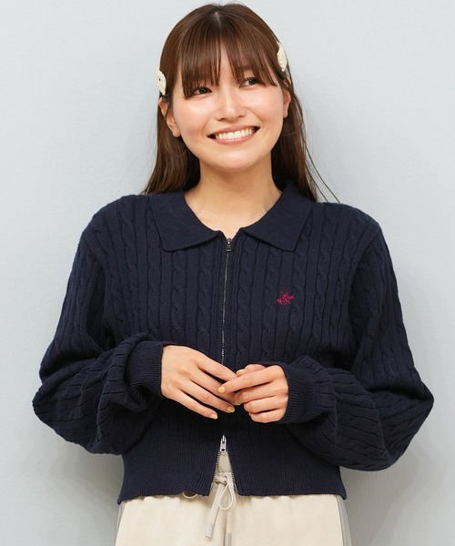 BEVERY HILLS P.C/ビバリーヒルズポロクラブ カーディガン ケーブル