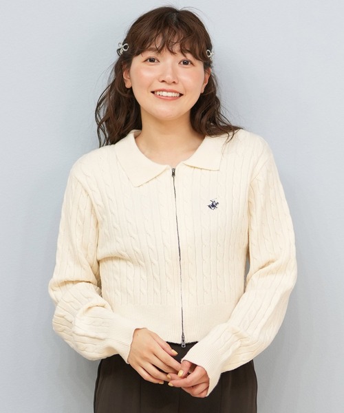 BEVERY HILLS P.C/ビバリーヒルズポロクラブ カーディガン ケーブル