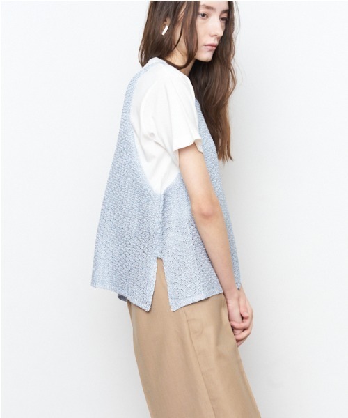 ニット セーター Francie ２way knit vest   フランシー２way ニットベスト レディース セール】Francie 2way knit vest フランシー2way ニットベスト
