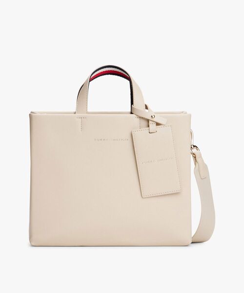 TOMMY HILFIGER（トミーヒルフィガー）の「エスタブリッシュミディアムショッパーバッグ（トートバッグ・レディース・ベージュ/ブルー・FREE）」の2枚目の写真