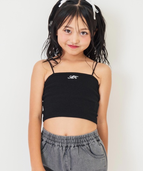 セール】刺繍 パッド入り キャミソール【ジュニアお揃い