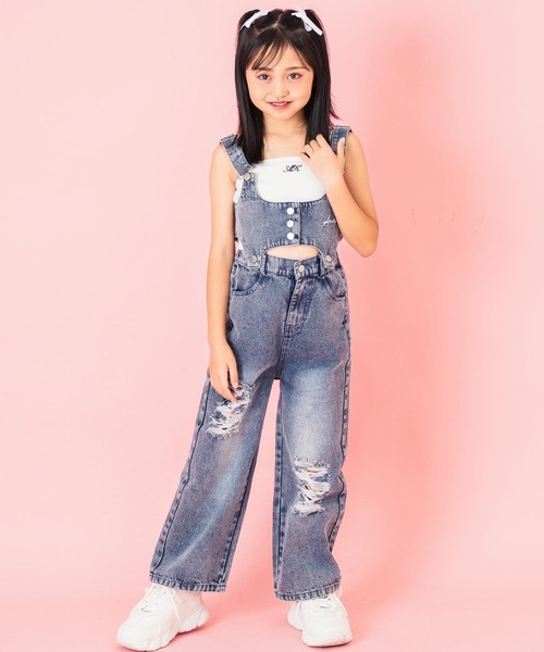 ANAP kids（アナップキッズ）の「刺繍 パッド入り キャミソール【ジュニアお揃い】（キャミソール・キッズ・ホワイト/グレー/ブラック・130cm/120cm/110cm）」の5枚目の写真