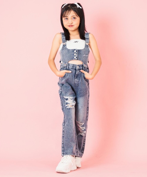 ANAP kids（アナップキッズ）の「刺繍 パッド入り キャミソール【ジュニアお揃い】（キャミソール・キッズ・ホワイト/グレー/ブラック・130cm/120cm/110cm）」の6枚目の写真