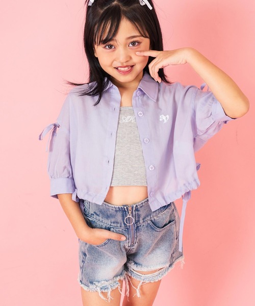 ANAP kids（アナップキッズ）の「刺繍 パッド入り キャミソール【ジュニアお揃い】（キャミソール・キッズ・ホワイト/グレー/ブラック・130cm/120cm/110cm）」の10枚目の写真
