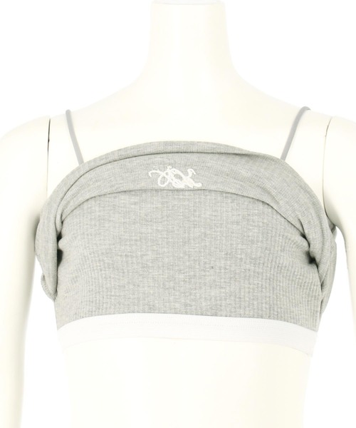 ANAP kids（アナップキッズ）の「刺繍 パッド入り キャミソール【ジュニアお揃い】（キャミソール・キッズ・ホワイト/グレー/ブラック・130cm/120cm/110cm）」の19枚目の写真