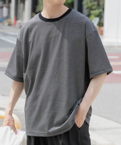 レイヤード ミジンボーダー 天竺Ｔシャツ NEWYORKER｜レイヤード ミジンボーダー 天竺Tシャツ | Rakuten