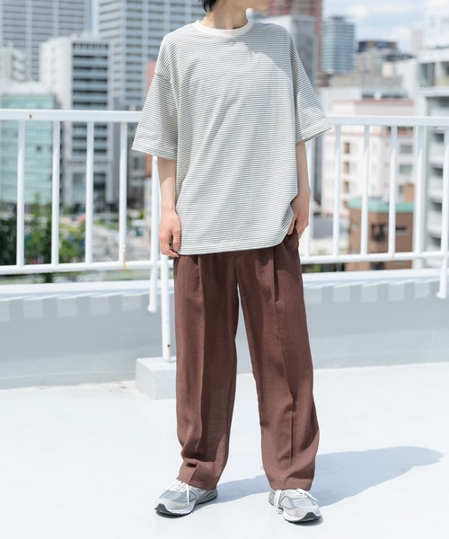 ITEMS URBANRESEARCH（アイテムズ アーバンリサーチ）の「ミジンボーダー天竺半袖T-Shirts（Tシャツ/カットソー・メンズ・ホワイト/ブラック・MEDIUM/LARGE）」の8枚目の写真