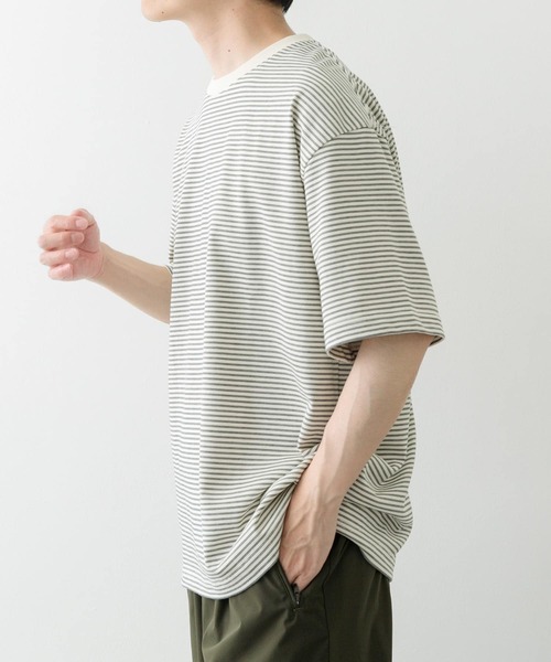 ITEMS URBANRESEARCH（アイテムズ アーバンリサーチ）の「ミジンボーダー天竺半袖T-Shirts（Tシャツ/カットソー・メンズ・ホワイト/ブラック・MEDIUM/LARGE）」の13枚目の写真